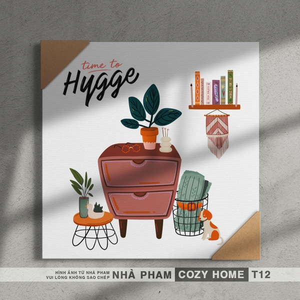 TRANH CANVAS COZY HOME - 30X30CM - TRANH 12