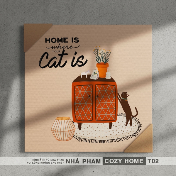TRANH CANVAS COZY HOME - 30X30CM - TRANH 02