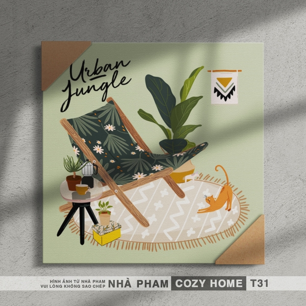 TRANH CANVAS COZY HOME - 30X30CM - TRANH 31