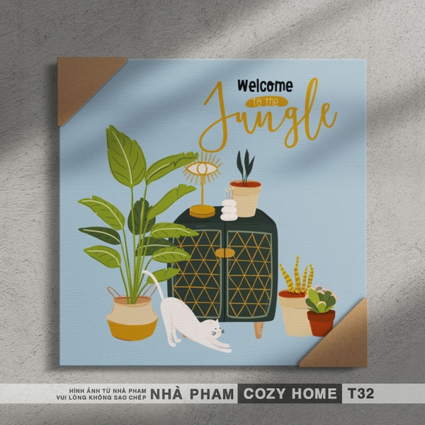 TRANH CANVAS COZY HOME - 30X30CM - TRANH 32