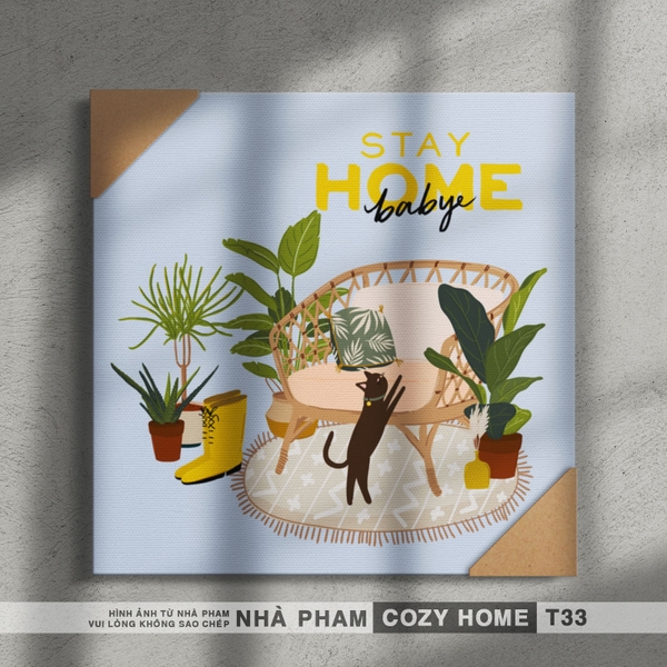 TRANH CANVAS COZY HOME - 30X30CM - TRANH 33