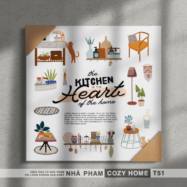 TRANH CANVAS COZY HOME - 30X30CM - TRANH 51