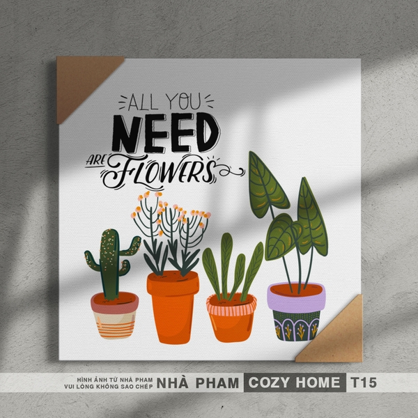 TRANH CANVAS COZY HOME - 40X40CM - TRANH 15