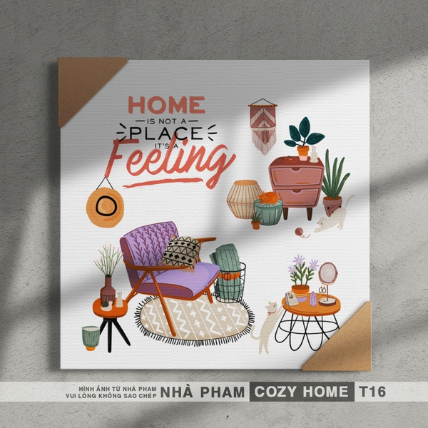 TRANH CANVAS COZY HOME - 40X40CM - TRANH 16