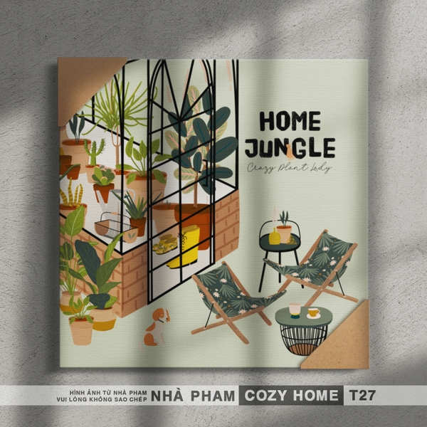 TRANH CANVAS COZY HOME - 40X40CM - TRANH 27