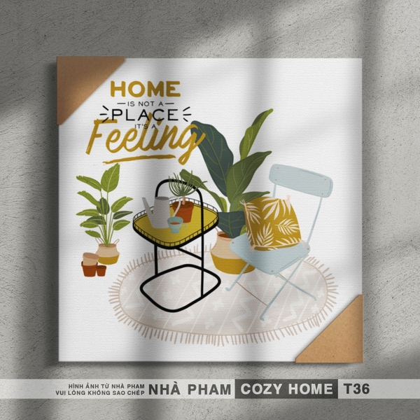 TRANH CANVAS COZY HOME - 40X40CM - TRANH 36