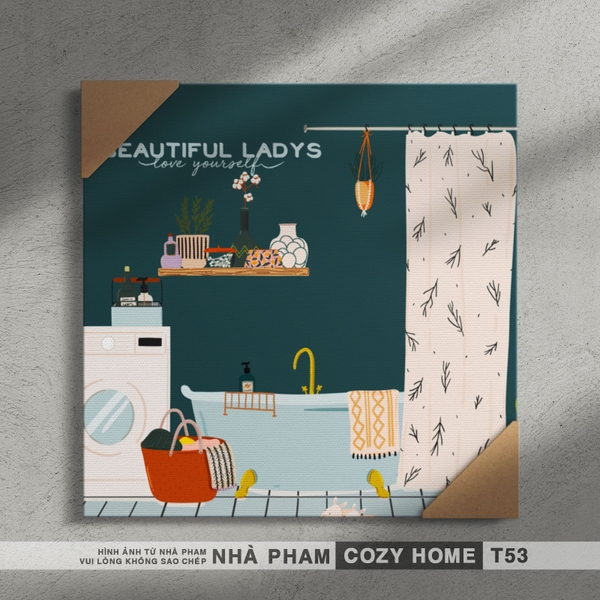TRANH CANVAS COZY HOME - 40X40CM - TRANH 53