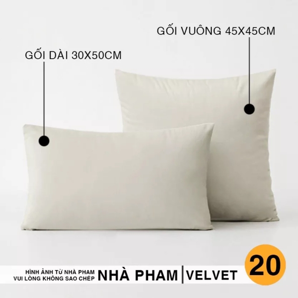 VỎ GỐI DÀI SOFA VELVET - HÌNH 20