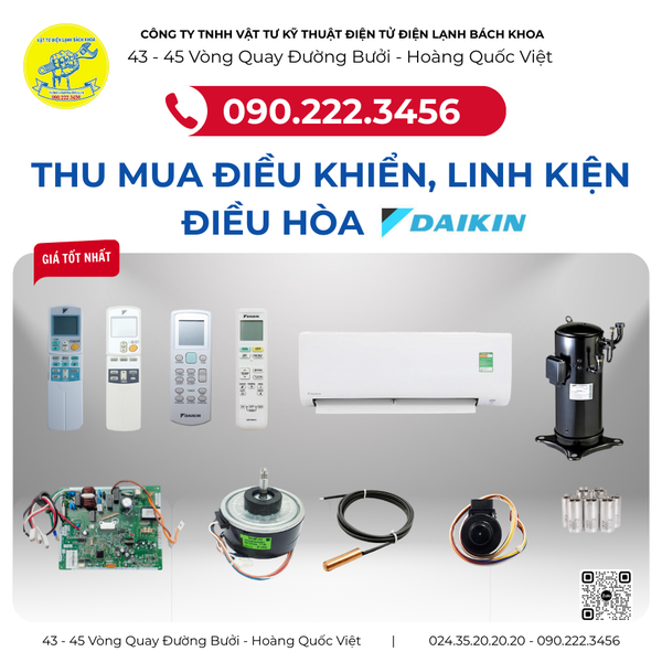 Thu Mua Điều Khiển, Linh Kiện Điều Hòa Daikin