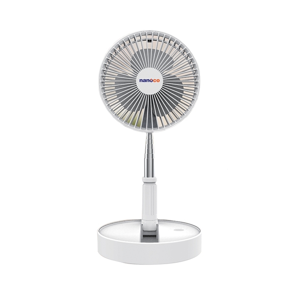 Quạt sạc điện gấp gọn Nanoco NFF1617W (Màu Trắng)