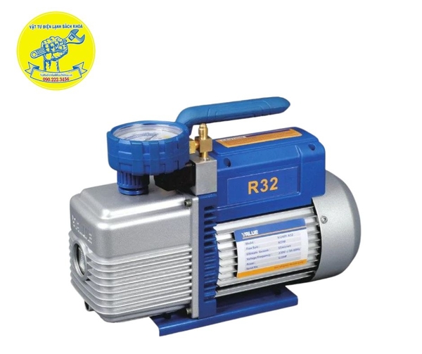 Máy hút chân không Vallue VI280Y loại 8.0CFM - Kèm đồng hồ báo áp và rơ le tự ngắt
