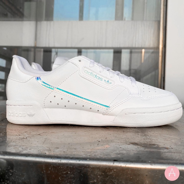 [EE6471] K ADIDAS CONTINENTAL WHITE HOLOGRAM