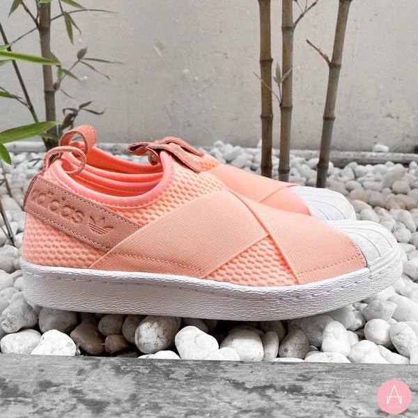 [AQ0919] W ADIDAS SUPERSTAR SLIP-ON CLEAR ORANGE 