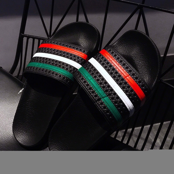 [EG3932] M ADIDAS ADILETTE BLACK RED WHITE GREEN