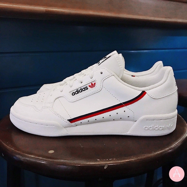 [F99787] K ADIDAS CONTINENTAL 80S WHITE BLACK RED