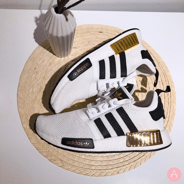 [EG5665] K ADIDAS NMD R1 METALLIC GOLD WHITE