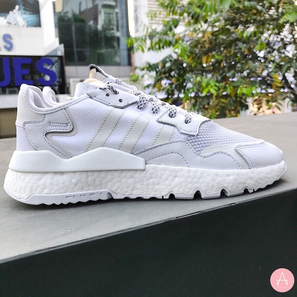 [BD7676] M ADIDAS NITE JOGGER TRIPLE WHITE