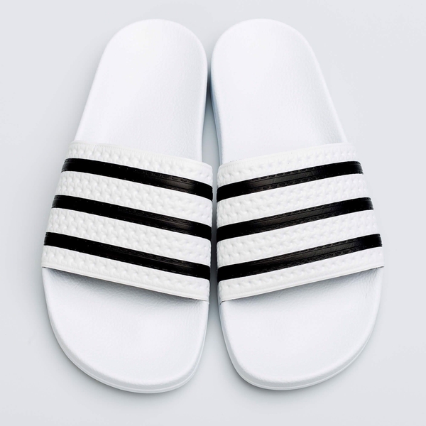 [280648] M ADIDAS ADILETTE WHITE BLACK