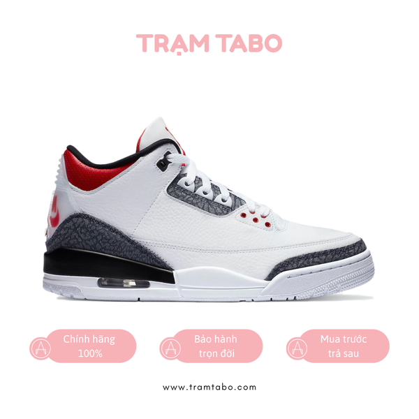 [CZ6634-100] K AIR JORDAN 3 RETRO SE WHITE/ FIRE RED-BLACK