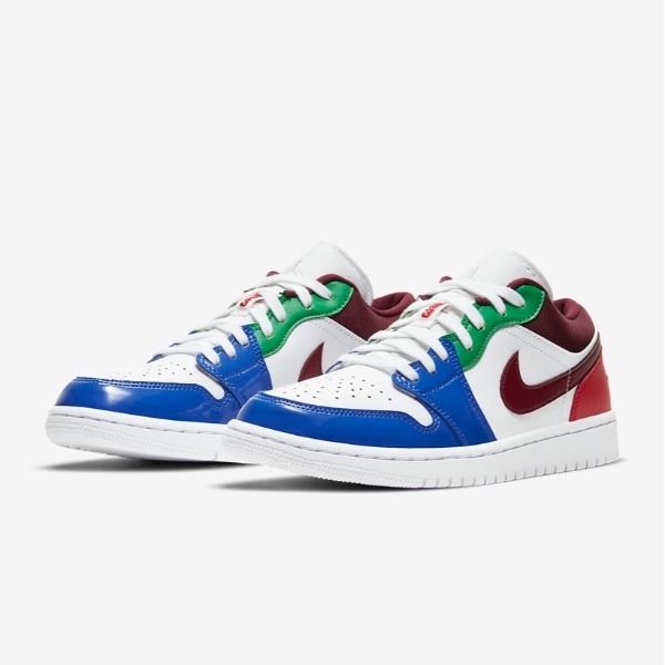 [DB5455-100] W AIR JORDAN 1 LOW SE 'MULTI COLOR' WHITE/HYPER ROYAL