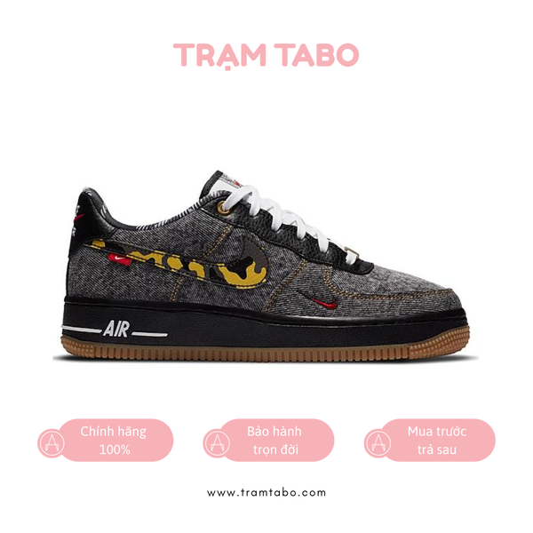 [DB1976-001] K NIKE AIR FORCE 1 LOW 'REMIX BLACK' BLACK/MULTI-COLOR