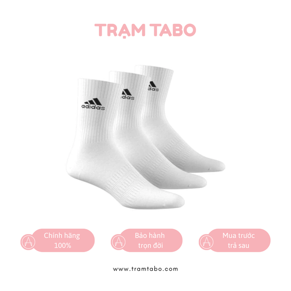 [DZ9356] ADIDAS SOCKS CUSH CRW 3PP 'WHITE'