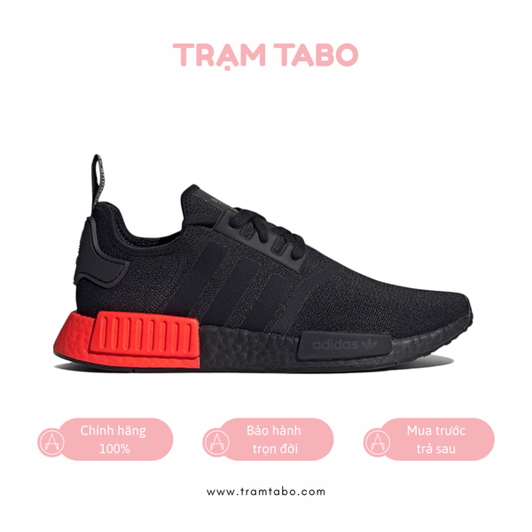 [EE5107] M ADIDAS NMD R1 CORE BLACK SOLAR RED
