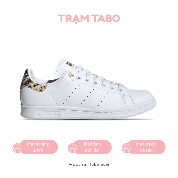 [FV3086] W ADIDAS STAN SMITH WHITE/GOLD SNAKESKIN