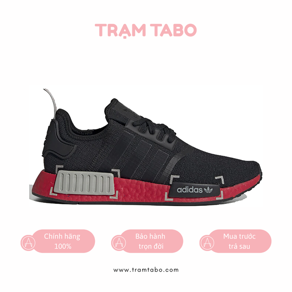 [FV3907] M ADIDAS NMD R1 BLACK GREY SCARLETT