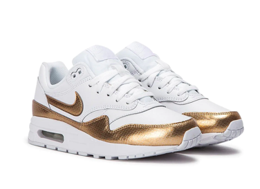 [BV0033-100] K NIKE AIR MAX 1 WHITE GOLD SKIN SNAKE