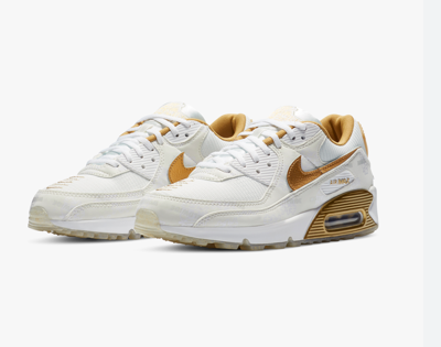 [DA1342-170] W NIKE AIR MAX 90 WORLDWIDE PACK WHITE/GOLD