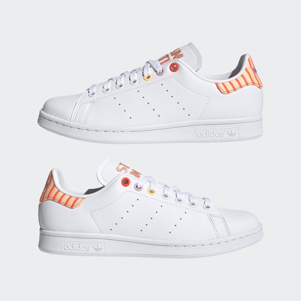[H03196] W ADIDAS STAN SMITH CLEAR PINK/SOLAR RED
