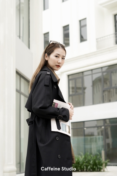 Long Trench Coat - Black