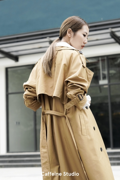 Long Trench Coat - Camel