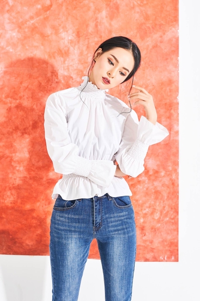 Amie high neck blouse