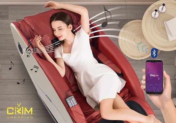 ghế massage tích hợp công nghệ bluetooth hiện đại