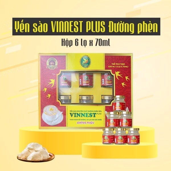 Hình ảnh chụp thật tế hộp yến Vinnest Plus