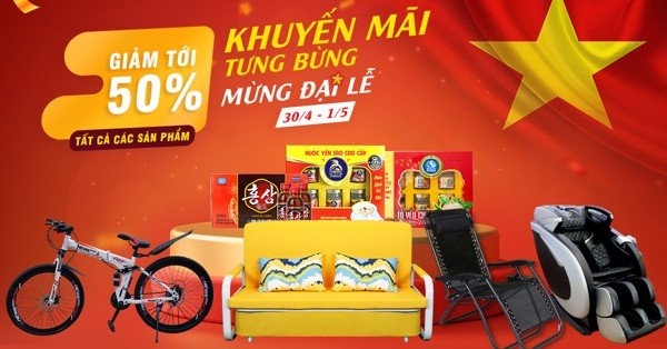 chào mừng đại lễ - khuyến mãi tưng bừng