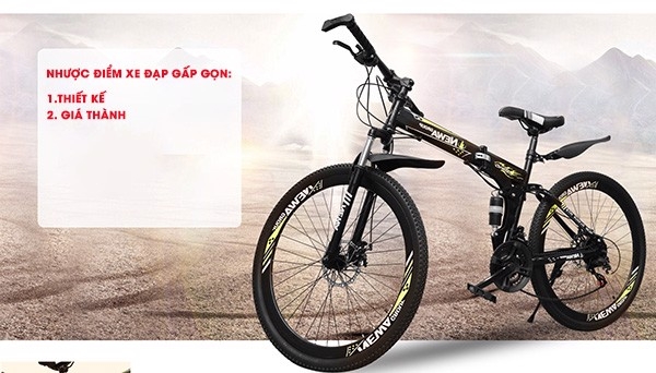 Nhược điểm xe đạp gấp gọn