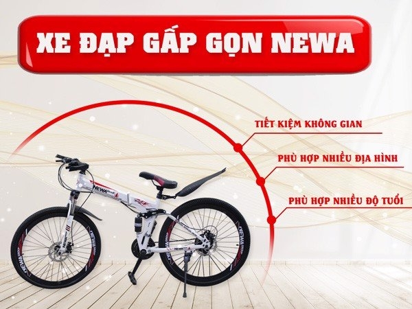 mẫu xe đạp gấp gọn newa