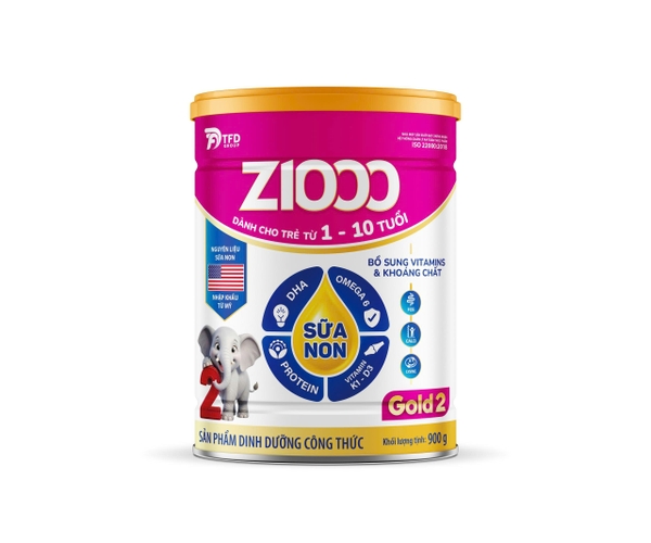 TFD Z1000 - SỮA CHO BÉ TỪ 1 - 10 TUỔI LON 900GR ( GOLD 2 )