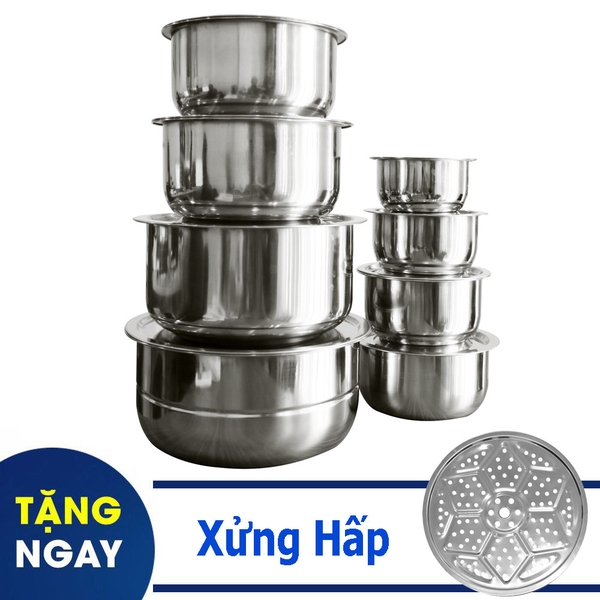 Bộ 8 Nồi Inox Xếp Gọn MHOME