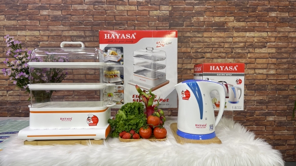 NỒI HẤP ĐIỆN ĐA NĂNG HAYASA HA-699 - tặng kèm 01 bình đun siêu tốc