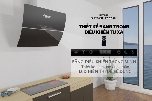 Máy hút mùi Canzy CZ-2870GH - NK Malaysia - BH 5 năm - Hàng chính hãng - dienmayminhtuan.com.vn