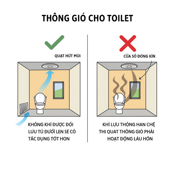THÔNG GIÓ CHO TOILET: NGUYÊN TẮC THIẾ KẾ DÒNG KHÍ ĐỐI LƯU | Nam Thịnh Store