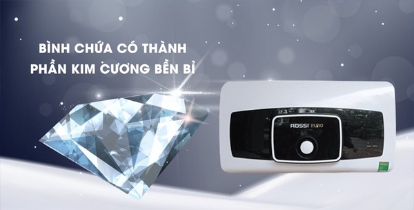 Bình nóng lạnh Rossi Puro 15L ngang PRO15SL Dienmayta.vn