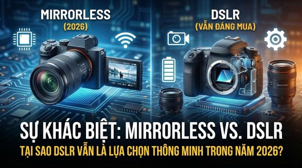 Sự Khác Biệt Giữa Máy Ảnh Mirrorless Và DSLR: Tại Sao DSLR Vẫn Đáng Mua Trong Năm 2026?