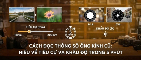 Cách đọc thông số ống kính: Hiểu về tiêu cự và khẩu độ trong 5 phút.