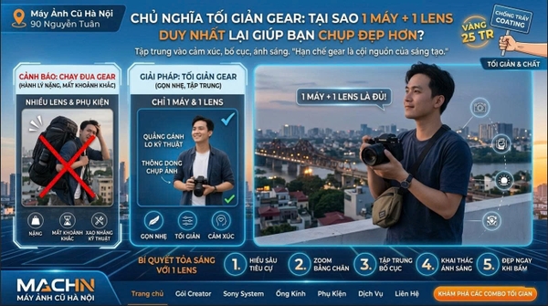 Chủ Nghĩa Tối Giản Gear: Tại Sao 1 Máy + 1 Lens Duy Nhất Lại Giúp Bạn Chụp Đẹp Hơn?