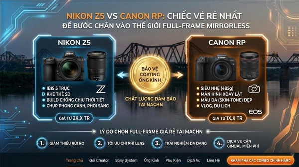 Nikon Z5 vs Canon RP: Chiếc Vé Rẻ Nhất Để Bước Chân Vào Thế Giới Full-frame